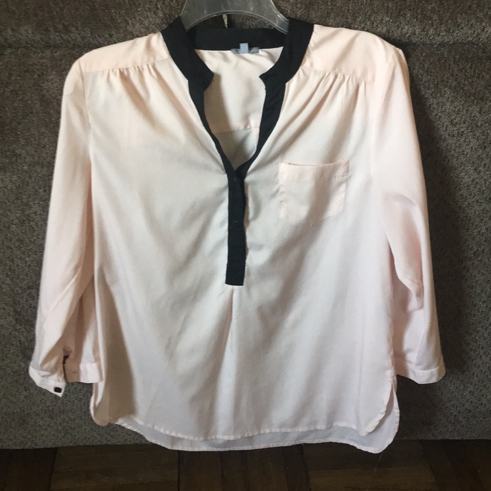 Charlotte Russe Pink and Black Accented Blouse